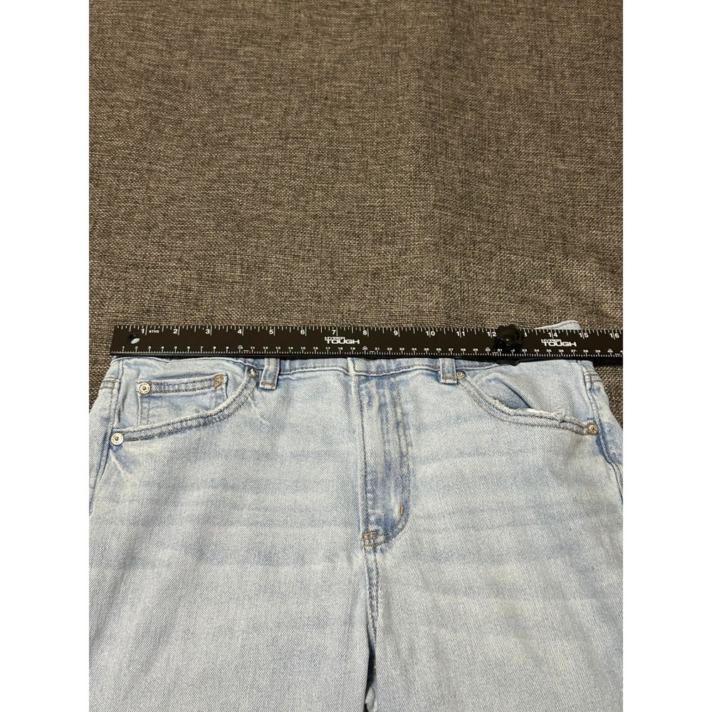 American Eagle Women's 8 Short Jeans Light Wash High Rise Straight Leg Stretch - Picture 2 of 13